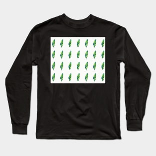 Banana Leaf Pattern Modern Watercolor Illustration Long Sleeve T-Shirt